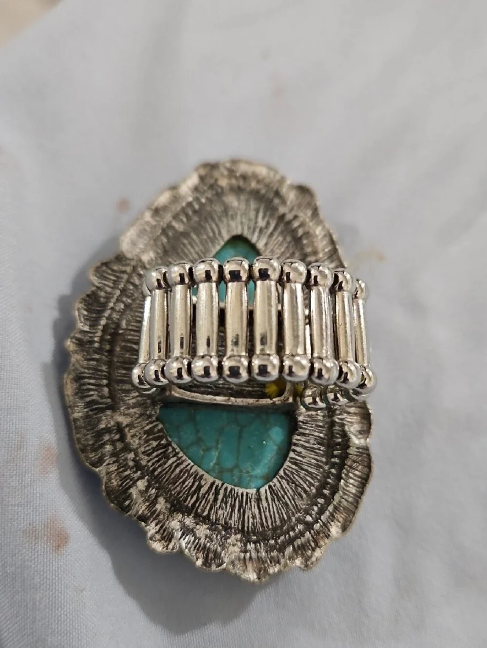 Turquoise Teardrop Statement Ring - Unbranded